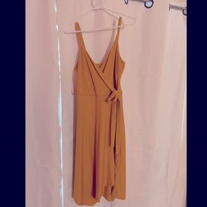 Mustard “wrap” Good luck Gem dress
